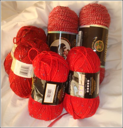 red scarf yarn